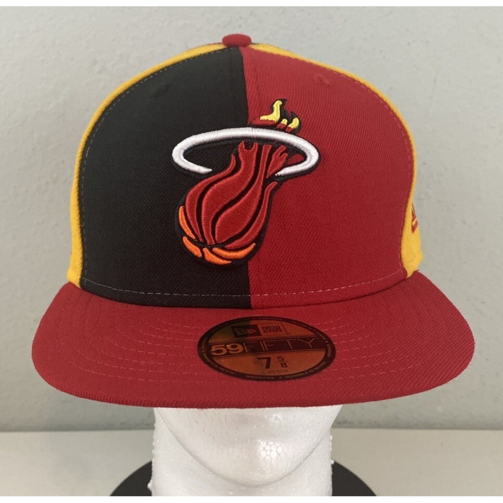 Miami Heat New Era 59Fifty Hardwood Classic 7 5/8 Hat Tri-Color NBA Fitted Cap